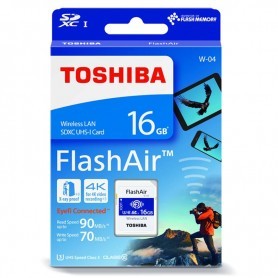 SD 16GB TOSHIBA FLASHAIR THN-NW04W0160E6 WIFI SDHC UHS-I CLASE 10
