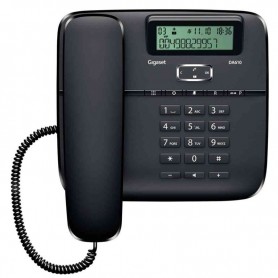 TELEFONO ANALOGICO GIGASET DA610 CON DISPLAY  MANOS LIBRES MARCACION FUNCION SOS COLOR NEGRO