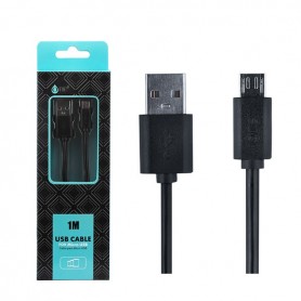 ONE+ CABLE USB A MICROUSB 1M AS100 2A COLOR NEGRO