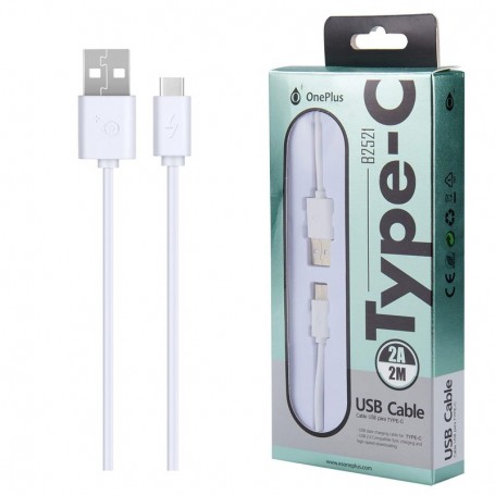 ONE+ CABLE USB A USB TYPE C B2521 2A 2M COLOR BLANCO