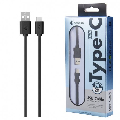 ONE+ CABLE USB A USB TYPE C B2521 2A 2M COLOR NEGRO