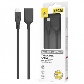 ONE+ CABLE OTG TYPE C A USB HEMBRA NB1233 15CM NEGRO