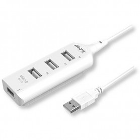MTK HUB USB 4 PUERTOS USB 2.0 AT658 TIPO REGLETA WHITE
