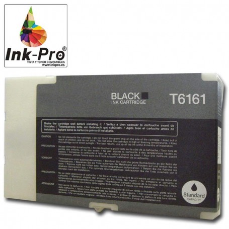 INK-PRO® CARTUCHO  COMPATIBLE PIGMENTADA EPSON T6161 (C13T616100) NEGRO (3000 PAG)