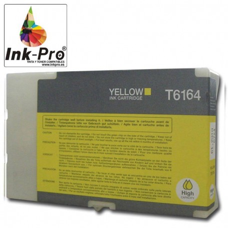 INK-PRO® CARTUCHO  COMPATIBLE PIGMENTADA EPSON T6164 (C13T616400) AMARILLO (3500 PAG)