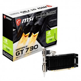 TARJETA GRAFICA MSI GEFORCE GT730 2 GB DDR3 DSUB + DVI-D + HDMI LP