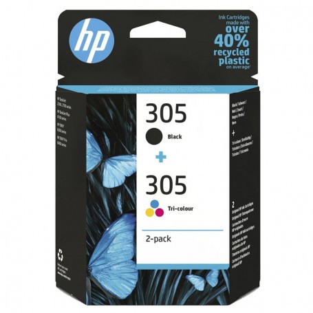 HP 305 NEGRO + COLOR - PACK DE CARTUCHOS DE TINTA ORIGINALES (1 X 120 PAG + 1 X 100 PAG) - 6ZD17AE