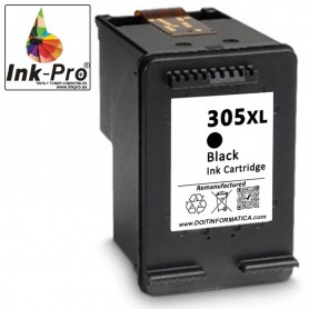 INK-PRO® CARTUCHO  COMPATIBLE HP 305XL (3YM62AE/3YM61AE) NEGRO (650 PAG)