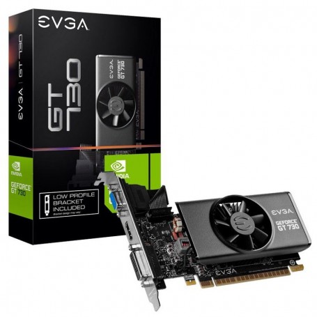 TARJETA GRAFICA EVGA GEFORCE GT730 2 GB DDR5 DSUB + DVI + HDMI LP