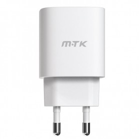 MTK CARGADOR DE PARED TA0303 MILKY 1 PTOS USB 2.4A (SIN CABLE) CHIP RECONOCIMIENTO INTELIGENTE BLANCO