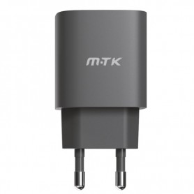 MTK CARGADOR DE PARED TA0303 MILKY 1 PTOS USB 2.4A (SIN CABLE) CHIP RECONOCIMIENTO INTELIGENTE NEGRO