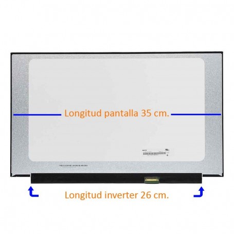 PANTALLA LED OEM 15.6" NT156FHM-N41 FHD SLIM (1920X1080) 30 PIN CONECTOR DERECHA 35 CMS SIN BRACKETS
