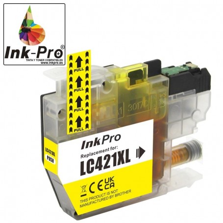 INK-PRO® CARTUCHO  COMPATIBLE BROTHER LC421XL AMARILLO (7.5 ML)