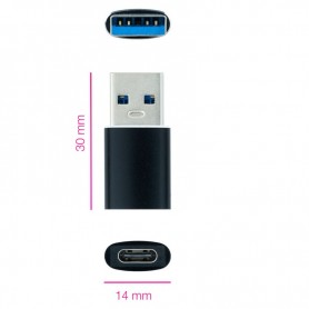 ADAPTADOR NANOCABLE USB TYPEC A USB A 10.02.0012
