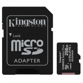 KINGSTON MICROSD 256GB XC (CLASE10 100 MB/S) CANVAS SELECT SDCS2/256GB C/ADAPTADOR + LPI*