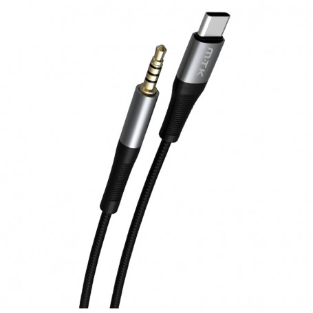 MTK CABLE AUDIO TYPE C A MINIJACK MACHO TB1287 1M NEGRO