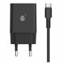 ONE+ CARGADOR  NA0348 CLOVER  1 PTO USB 2.4A CON CABLE USB TYPE C NEGRO