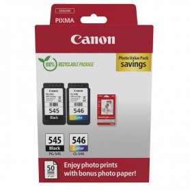 CARTUCHO PACK CANON PG545 + CL546 PHOTO VALUE PACK (8287B00AA) NEGRO + COLOR