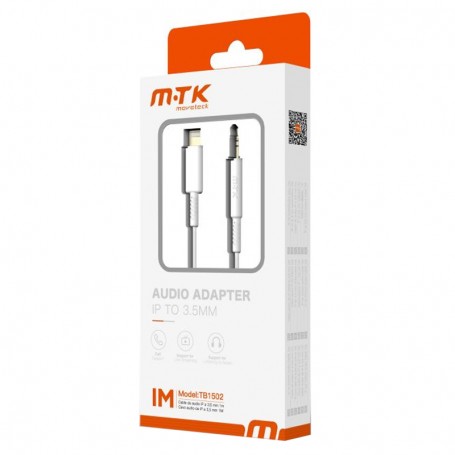 MTK CABLE AUDIO LIGHTNING A MINIJACK MACHO TB1502 1M BLANCO