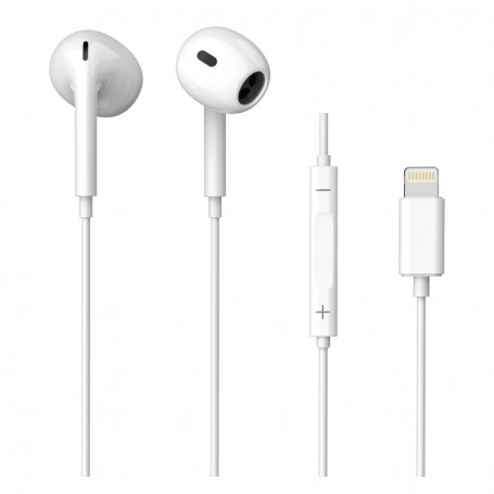 ONE+ AURICULARES CON MICROFONO NC3195 CONEXION LIGHTNING COLOR BLANCO