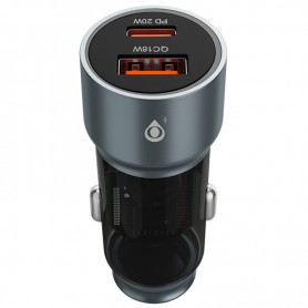 ONE+ CARGADOR DE COCHE ULTRARAPIDO NA0454 BLAZ 1 USB-A QC3.0 + 1 TYPE C PD 3.4A 38W COLOR GRIS