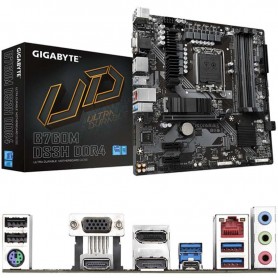 PLACA BASE GIGABYTE B760M DS3H DDR4 S-1700 4DDR4 128GB VGA+2*DP+HDMI GBLAN 5USB3.2 4SATA3 2M.2 MATX