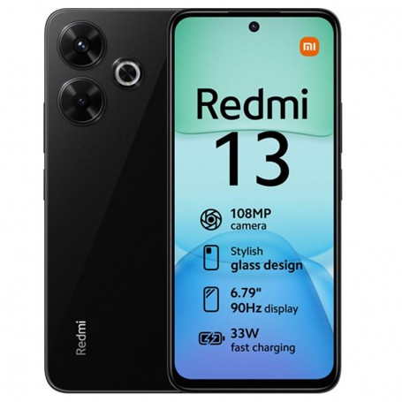 SMARTPHONE XIAOMI REDMI 13 8GB 256GB 6.79'' FHD+CAM 108+2/13MPX 5030 MAH MIDNIGHT BLACK + LPI*