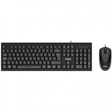 NILOX KIT TECLADO + RATON USB  NXKME0011 USB NEGRO