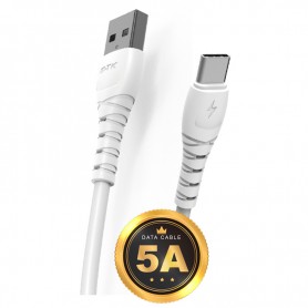 MTK CABLE USB TYPE C TB1224 CARGA SUPER RAPIDA 5A 1M BLANCO