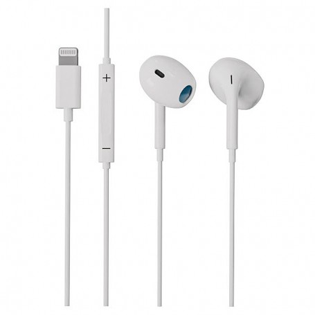 MTK AURICULARES CON MICROFONO TC3224 CONEXION LIGHTNING COLOR BLANCO