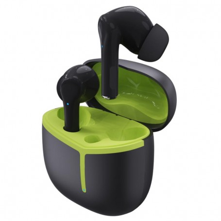 ONE+ AURICULARES BLUETOOTH 5.3 NC3295 30MAH*2 ESTUCHE DE CARGA 300MAH NEGRO/VERDE