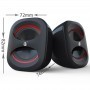 ONE+ ALTAVOCES 2.0 F3577 6 WATT RMS COLOR ROJO