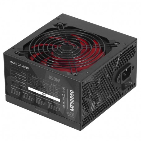 FUENTE ALIMENTACION MARS GAMING MPIII850 850W  FAN 12MM