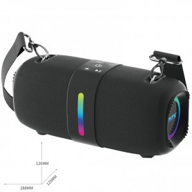 MTK TF4207 NE - ALTAVOZ BLUETOOTH 5.3 HIFI TWS - 30W -  ILUMINACION LED - AUTONOMIA 3H - NEGRO