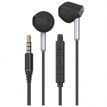 ONE+ TC3358 NE - AURICULARES CON MICROFONO DAREN - BOTON DE LLAMADA - CABLE 1.2M - NEGRO