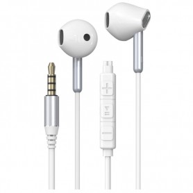 ONE+ TC3358 BL - AURICULARES CON MICROFONO DAREN - BOTON DE LLAMADA - CABLE 1.2M - BLANCO