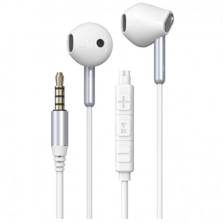 ONE+ TC3358 BL - AURICULARES CON MICROFONO DAREN - BOTON DE LLAMADA - CABLE 1.2M - BLANCO