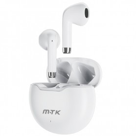 MTK TC3308 BL - AURICULARES BLUETOOTH 5.3 CON ESTUCHE DE CARGA - TWS - 4-5 HORAS AUTONOMIA - BLANCO