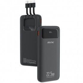 MTK TD2133 NE - POWERBANK 9000 MAH - CARGA RAPIDA 22.5W - ENTRADA 1XUSB-C - 5 SALIDAS 1XUSB-A 2XUSB-C 1XLIGHTNING 1XMICROUSB  -