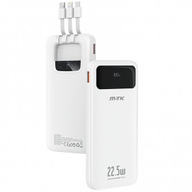 MTK TD2133 BL - POWERBANK 9000 MAH - CARGA RAPIDA 22.5W - ENTRADA 1XUSB-C - 5 SALIDAS 1XUSB-A 2XUSB-C 1XLIGHTNING 1XMICROUSB  -