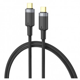 MTK TB1466 NE - CABLE USB-C A USB-C - 60W - CARGA RAPIDA PD - NYLON TRENZADO - 1M - NEGRO
