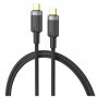 MTK TB1466 NE - CABLE USB-C A USB-C - 60W - CARGA RAPIDA PD - NYLON TRENZADO - 1M - NEGRO