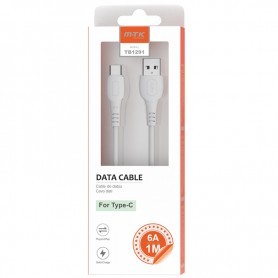 MTK TB1291 BL - CABLE USB-C 6A - 1M - BLANCO