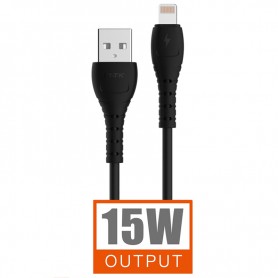 MTK TB1223 NE - CABLE LIGHTNING 15W 5A - 1M - NEGRO