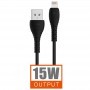 MTK TB1223 NE - CABLE LIGHTNING 15W 5A - 1M - NEGRO