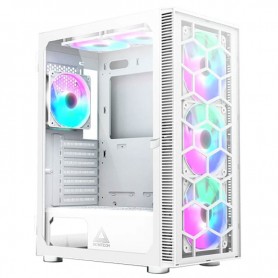 MONTECH X3 GLASS - CAJA GAMING ATX - 3 VENTILADORES 140MM RGB + 3 VENTILADORES 120MM RGB - BLANCA