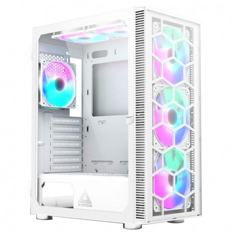 MONTECH X3 GLASS - CAJA GAMING ATX - 3 VENTILADORES 140MM RGB + 3 VENTILADORES 120MM RGB - BLANCA