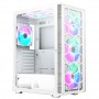 MONTECH X3 GLASS - CAJA GAMING ATX - 3 VENTILADORES 140MM RGB + 3 VENTILADORES 120MM RGB - BLANCA