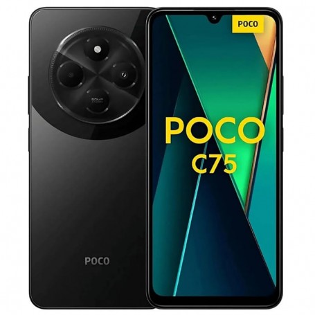 SMARTPHONE XIAOMI POCO C75 6GB 128GB 6.88'' HD+(1640X720) CAM50+8/13MPX 5160 MAH BLACK + LPI*