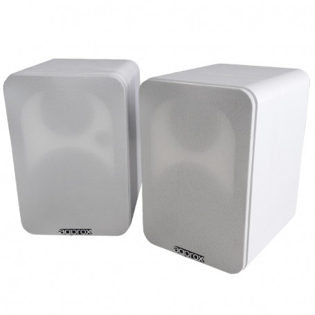 APPROX APPSPK02WH -  ALTAVOCES BLUETOOTH 5.0 60 WATT - AUTOAMPLIFICADOS - ENTRADAS RCA / OPTICA / COAXIAL -USB - INCLUYE SOPORTE